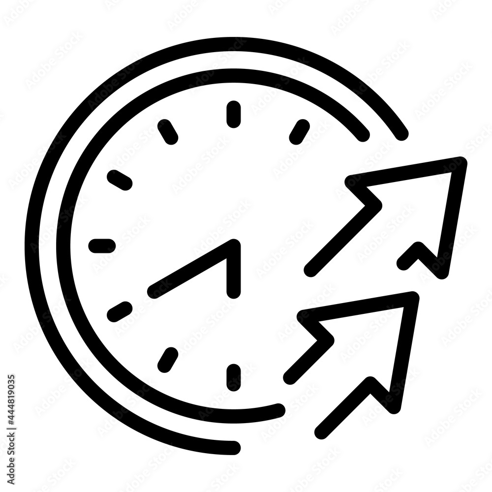 Wall clock score icon outline vector. Digital alarm. Day time scoreboard