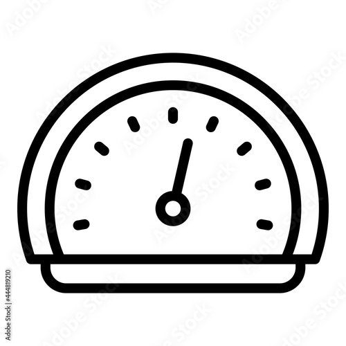 Classic speedometer icon outline vector. Car dashboard. Dial odometer photo