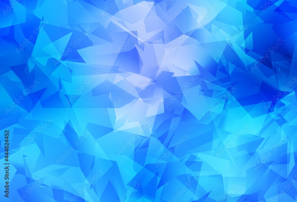 Light BLUE vector shining triangular layout. Light BLUE vector shining triangular layout.