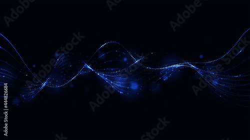 Abstract futuristic dots li...