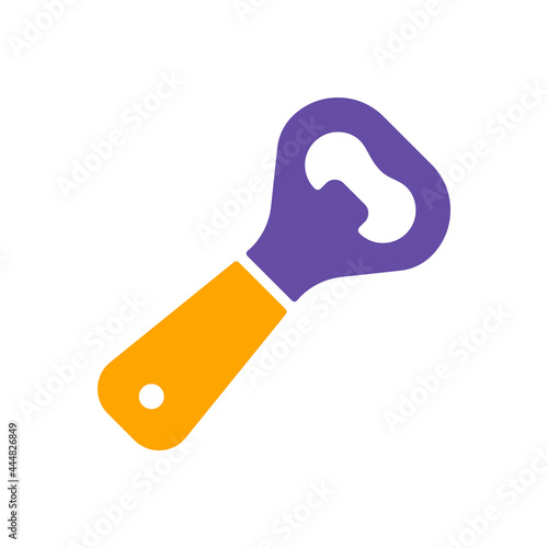 Close up of bottle opener vector glyph icon
