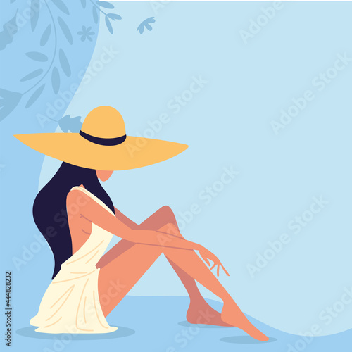 woman relaxing sitting
