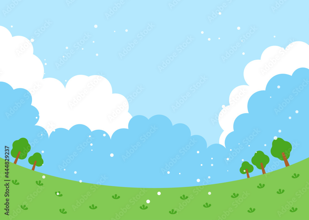 さわやかな草原の背景 Stock Vector Adobe Stock