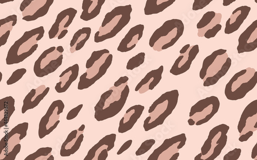 Abstract modern leopard seamless pattern. Animals trendy background. Beige and brown decorative vector stock illustration for print, card, postcard, fabric, textile. Modern ornament of stylized skin