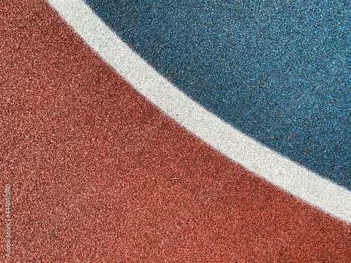 Modern floor covering for playgrounds on the street and for sports stadiums