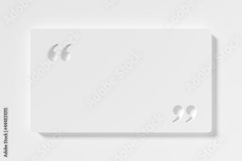 Принти на полотні Empty, blank quotation mark speech bubble on white background, quote, speech or
