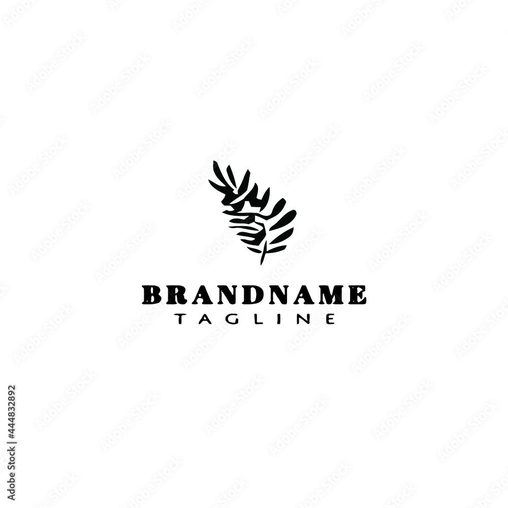 cute leaf logo template icon design vector illustration