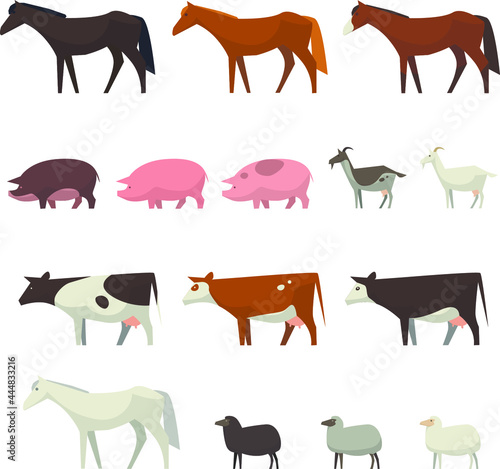 set of domectic animals