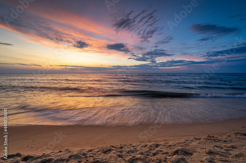 Landscape sunset over the Baltic Sea