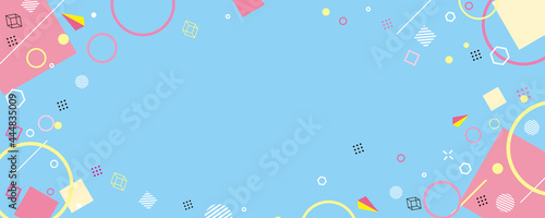 キュートなイメージのバックグラウンド　メンフィス柄