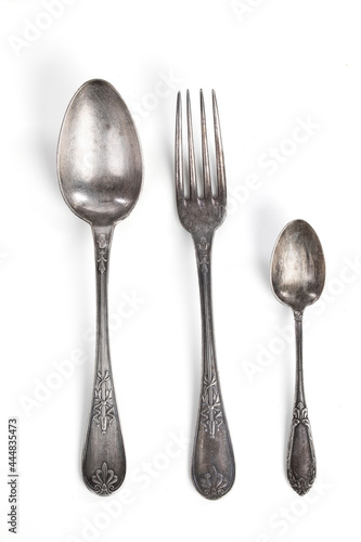 Vintage silver fork and spoons