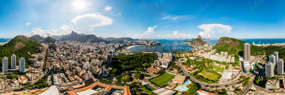 Vista aérea panorâmica de Botafogo, Rio de Janeiro, RJ, Brasil.