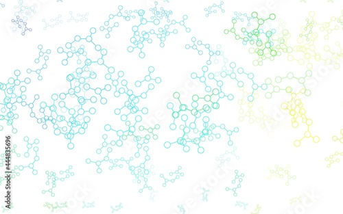 Light Blue, Green vector template with artificial intelligence structure.