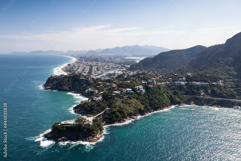 Vista aérea do clube Costa Brava, Joá, Rio de Janeiro, RJ, Brasil.