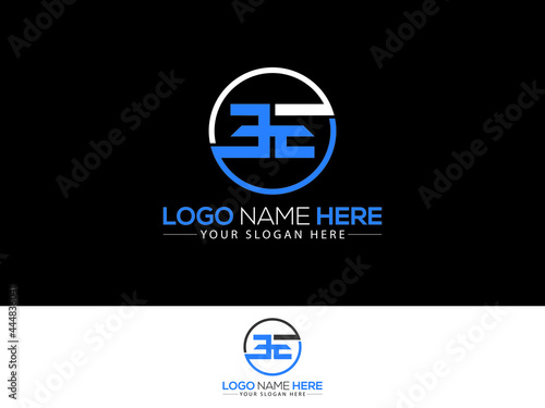 Letter EE Logo, circle ee company logo icon vector for business