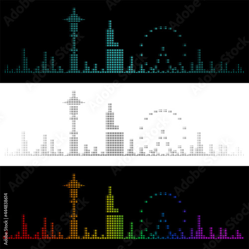 Sound Graph Style Seattle Skyline
