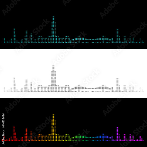 Sound Graph Style Brisbane Skyline