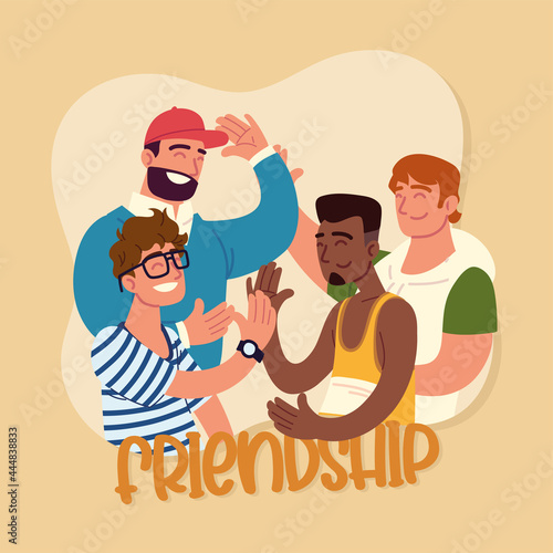 men celebrating friendship day