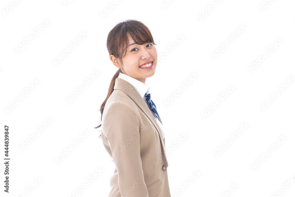 制服を着た笑顔の学生 制服を着た笑顔の学生