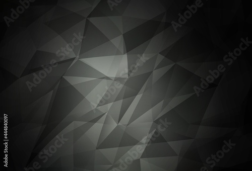 Dark Gray vector polygon abstract backdrop.