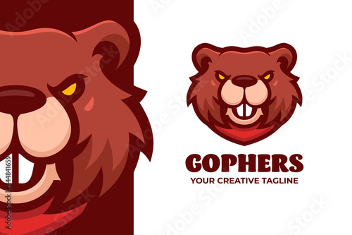 The Gophers Mascot Character Logo Template