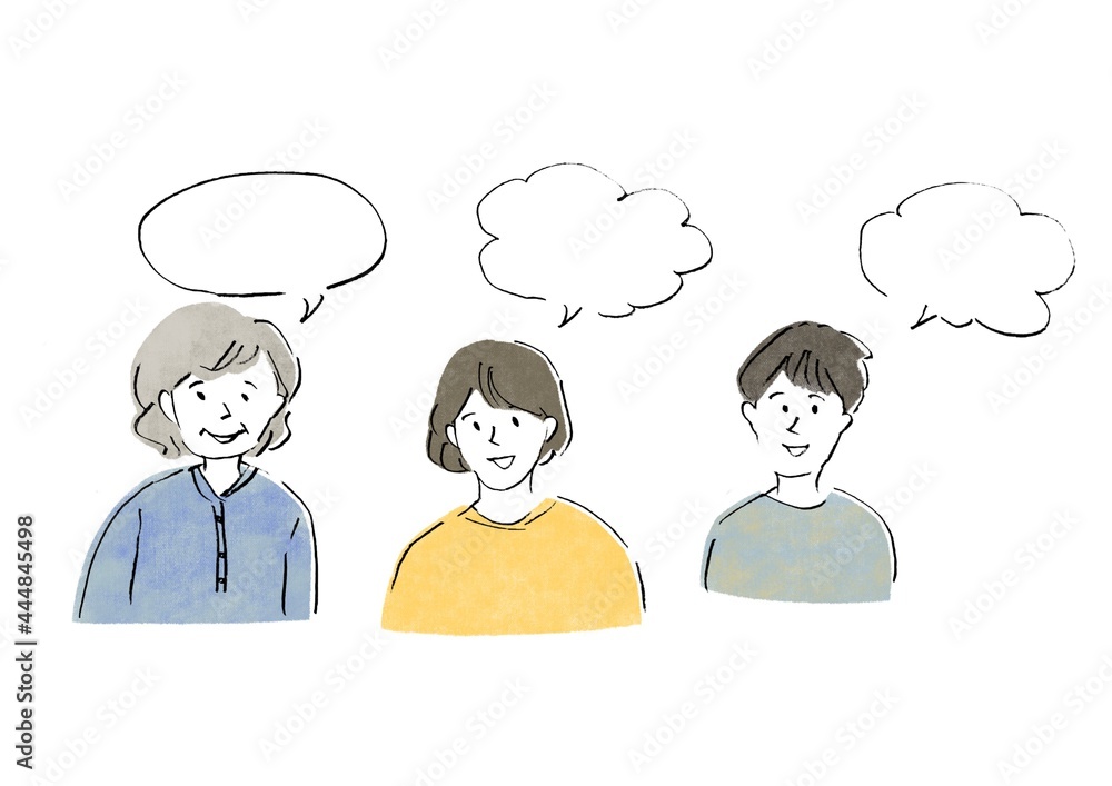 会話をする人物のイラスト 会話をする人物のイラスト