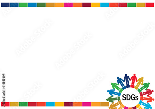 SDGs-持続可能な開発目標の人物シルエットイメージフレーム