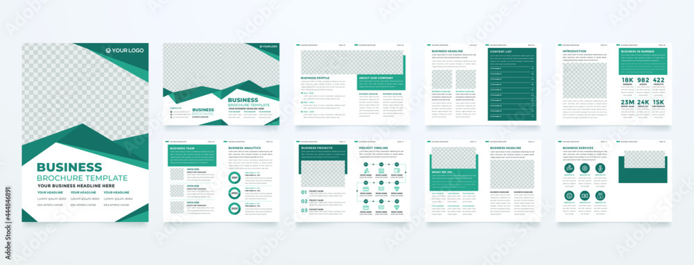 set of business bifold brochure template with modern style and minimalist concept set of business bifold brochure template with modern style and minimalist concept
