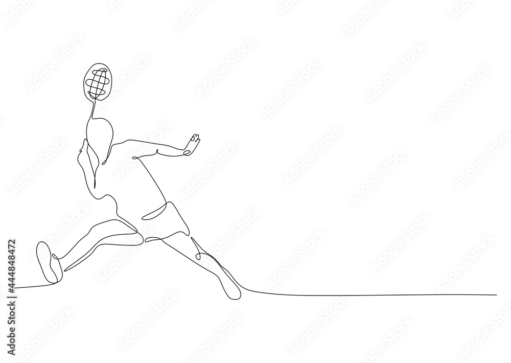 Single continuous line drawing of shuttlecocks. Sport training concept. Trendy one line draw design vector illustration for badminton tournament publication media Single continuous line drawing of shuttlecocks. Sport training concept. Trendy one line draw design vector illustration for badminton tournament publication media