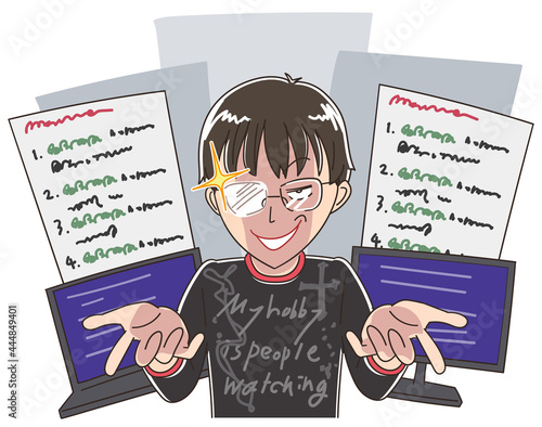 アンダーグラウンドなインターネットと男子中学生（黒歴史）のイラスト