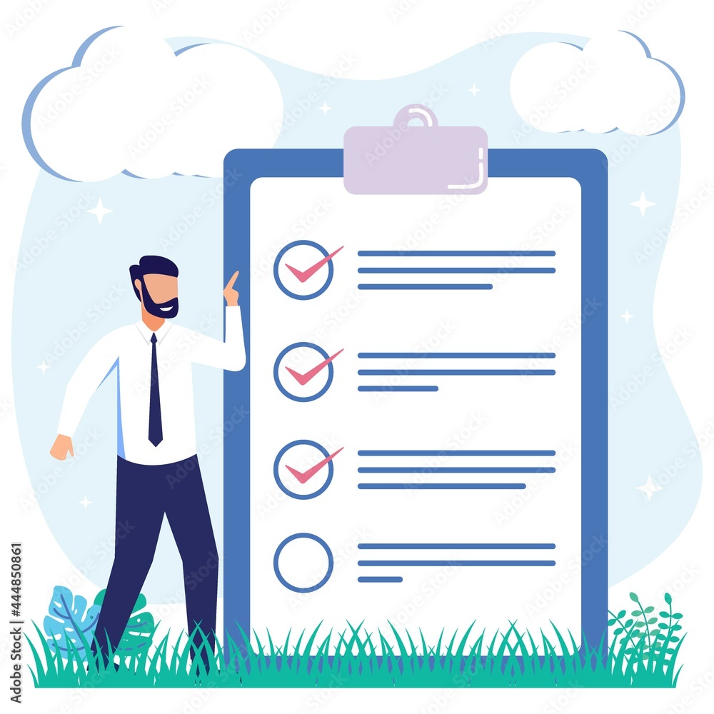 Illustration vector graphic cartoon character of checklist Illustration vector graphic cartoon character of checklist
