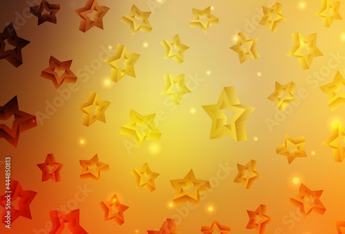 Light Orange vector layout with bright stars.