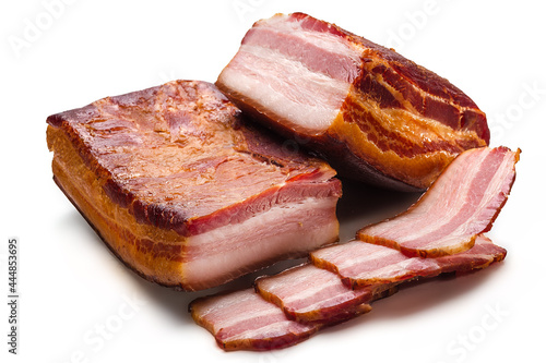 Whole Smoked pork bacon