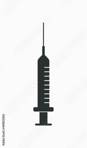 Injection vector icon isolated on white background.