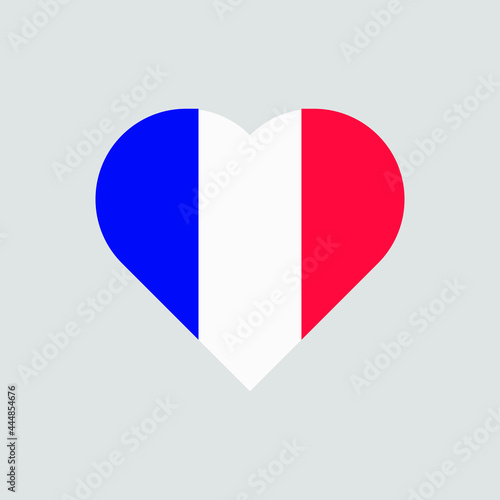The flag of France in a heart shape. French flag vector icon isolated on white background. Free Download The flag of France in a heart shape. French flag vector icon isolated on white background. - GFXLoad