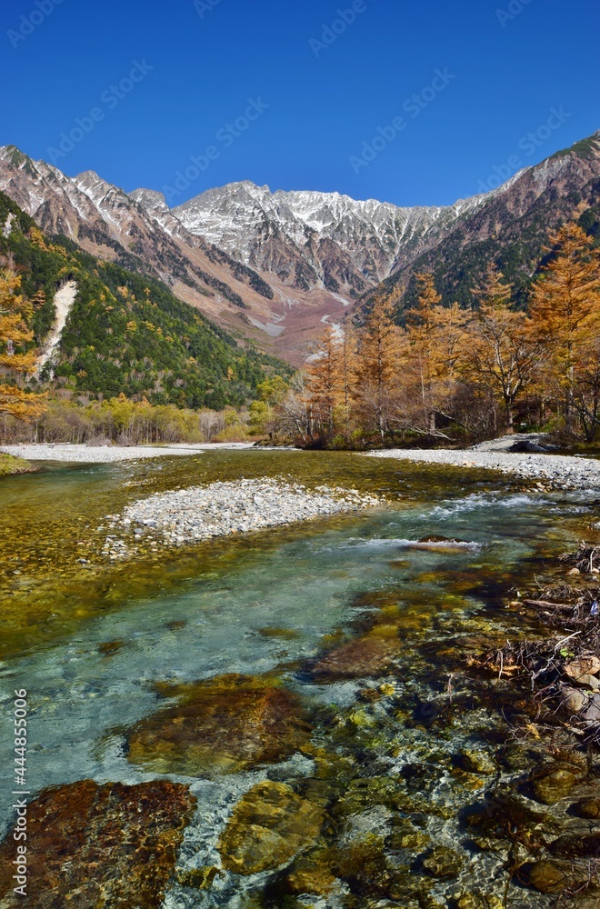 絶景の上高地　秋景色