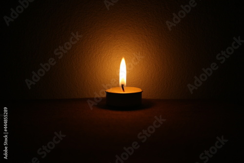 burning candle in the dark, The candlelight in the darkroom