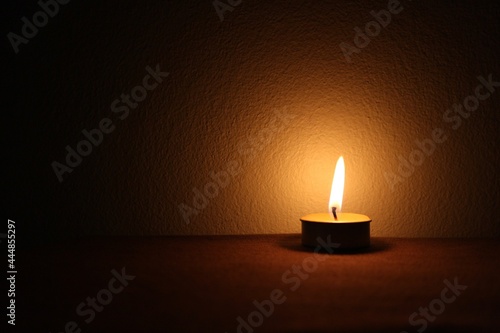 burning candle in the dark, The candlelight in the darkroom