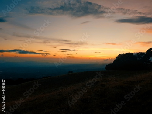 sunset in the mountains