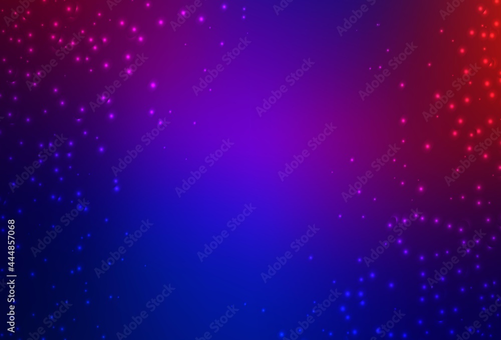 Light Blue, Red vector layout with cosmic stars. Blurred decorative design in simple style with galaxy stars. Pattern for astrology websites.
