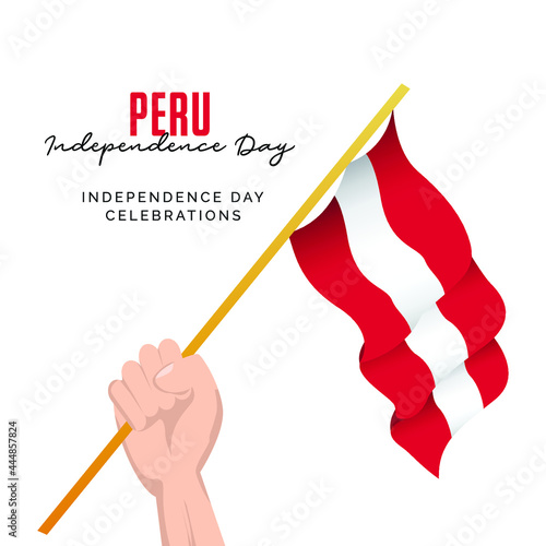 peru independence day. peru national day celebrations banners design template.