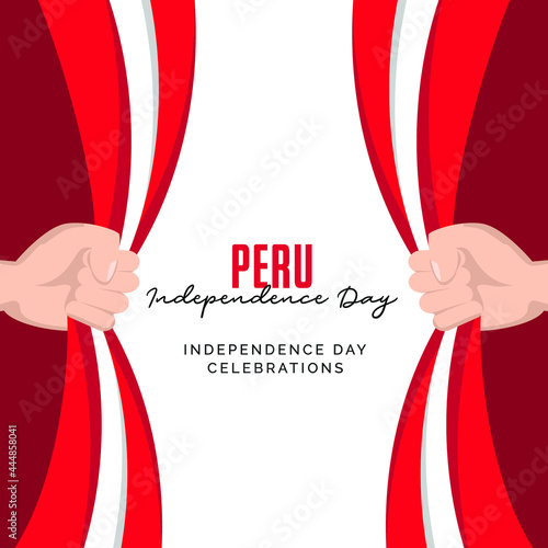 peru independence day. peru national day celebrations banners design template.