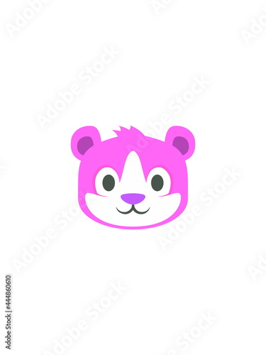 cute dog head logo design