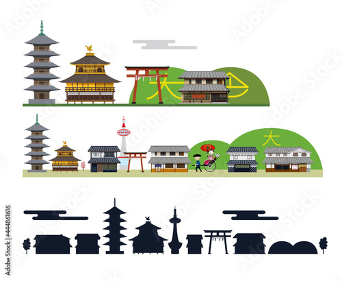 京都　建物　背景　風景
