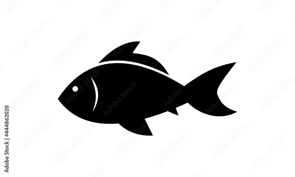 silhouette fish vector icon silhouette fish vector icon