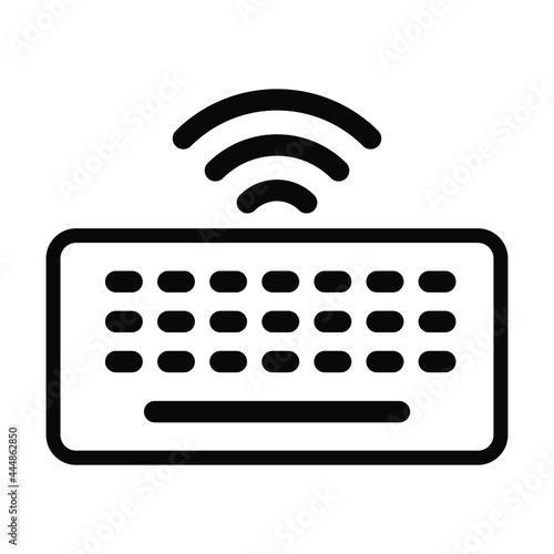 Digital Keyboard vector Icon-  Black style high quality vector illustration.