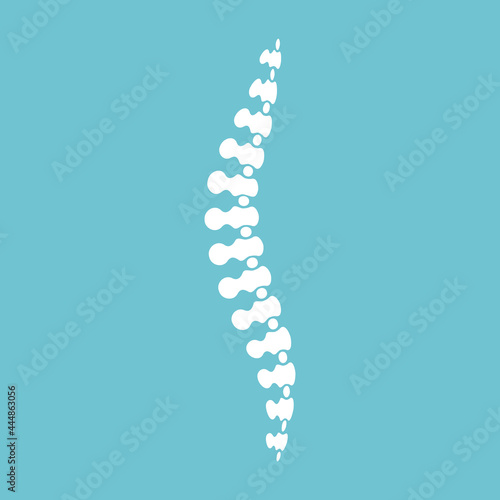 Symbol of diagnosis and treatment of back diseases.