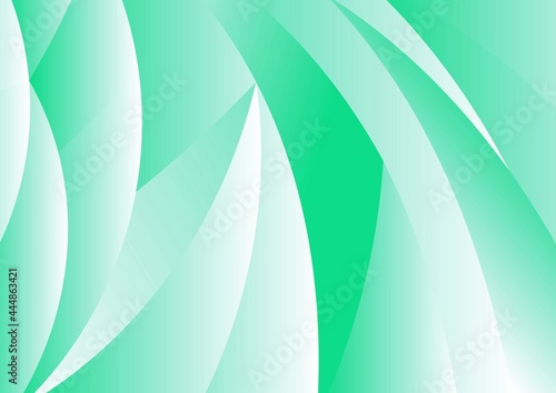 カーブする青緑色のグラデーションの抽象背景 © tota