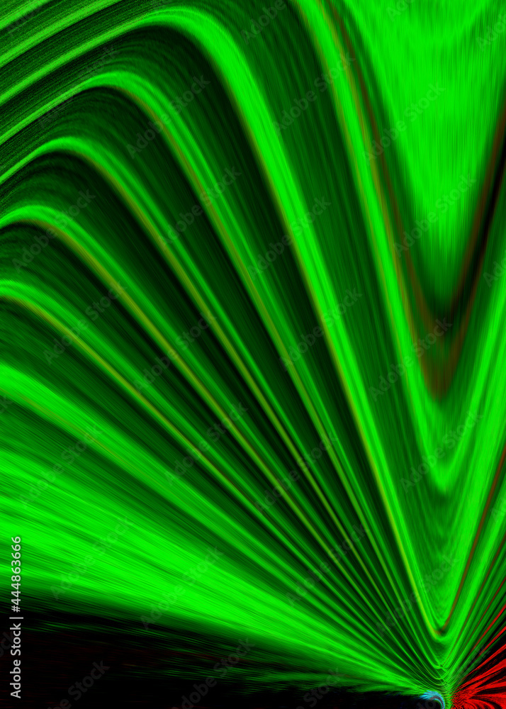 Abstract green digital curves on black background - twirl effect Abstract green digital curves on black background - twirl effect