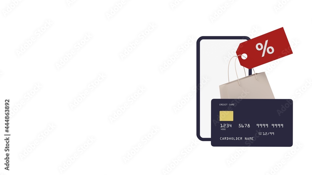 Credit card buying. Shopping concept. trendy 3d illustration, 3d rendering. Credit card buying. Shopping concept. trendy 3d illustration, 3d rendering.